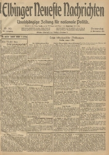 Elbinger Neueste Nachrichten, Nr. 312 Donnerstag 13 November 1913 65. Jahrgang