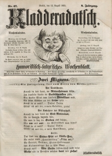 Kladderadatsch, 8. Jahrgang, 12. August 1855, Nr. 37