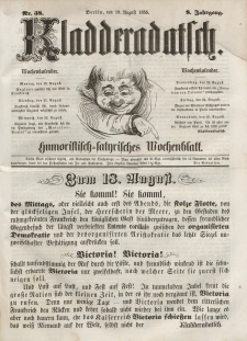 Kladderadatsch, 8. Jahrgang, 19. August 1855, Nr. 38