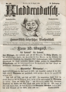 Kladderadatsch, 8. Jahrgang, 19. August 1855, Nr. 38