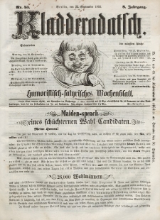 Kladderadatsch, 8. Jahrgang, 23. September 1855, Nr. 43