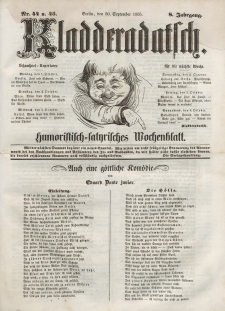 Kladderadatsch, 8. Jahrgang, 30. September 1855, Nr. 44/45