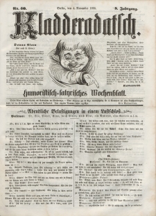Kladderadatsch, 8. Jahrgang, 4. November 1855, Nr. 50