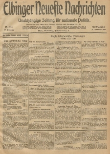 Elbinger Neueste Nachrichten, Nr. 314 Sonnabend 15 November 1913 65. Jahrgang