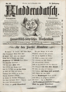 Kladderadatsch, 8. Jahrgang, 11. November 1855, Nr. 51