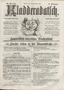 Kladderadatsch, 8. Jahrgang, 18. November 1855, Nr. 52/53