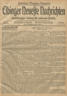 Elbinger Neueste Nachrichten, Nr. 315 Sonntag 16 November 1913 65. Jahrgang