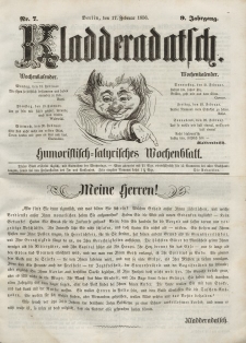 Kladderadatsch, 9. Jahrgang, 17. Februar 1856, Nr. 7
