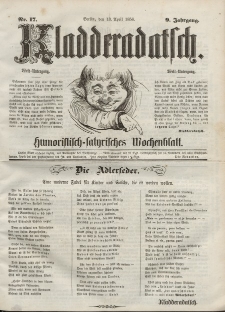 Kladderadatsch, 9. Jahrgang, 13. April 1856, Nr. 17