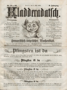 Kladderadatsch, 9. Jahrgang, 11. Mai 1856, Nr. 21/22