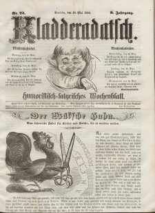Kladderadatsch, 9. Jahrgang, 18. Mai 1856, Nr. 23