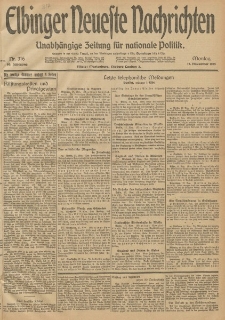 Elbinger Neueste Nachrichten, Nr. 316 Montag 17 November 1913 65. Jahrgang