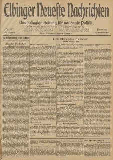 Elbinger Neueste Nachrichten, Nr. 317 Dienstag 18 November 1913 65. Jahrgang