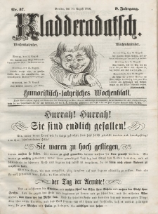 Kladderadatsch, 9. Jahrgang, 10. August 1856, Nr. 37