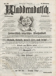 Kladderadatsch, 9. Jahrgang, 17. August 1856, Nr. 38
