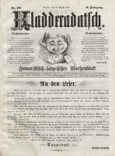Kladderadatsch, 9. Jahrgang, 24. August 1856, Nr. 39