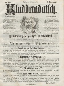 Kladderadatsch, 9. Jahrgang, 31. August 1856, Nr. 40