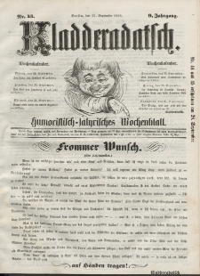 Kladderadatsch, 9. Jahrgang, 21. September 1856, Nr. 43