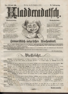 Kladderadatsch, 9. Jahrgang, 28. September 1856, Nr. 44/45