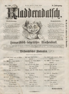 Kladderadatsch, 9. Jahrgang, 26. Oktober 1856, Nr. 49