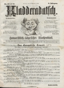 Kladderadatsch, 9. Jahrgang, 2. November 1856, Nr. 50/51