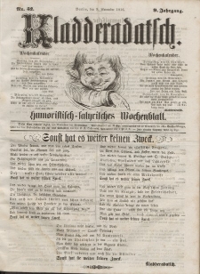 Kladderadatsch, 9. Jahrgang, 9. November 1856, Nr. 52