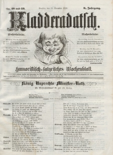 Kladderadatsch, 9. Jahrgang, 21. Dezember 1856, Nr. 58/59