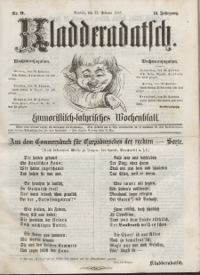 Kladderadatsch, 10. Jahrgang, 22. Februar 1857, Nr. 9