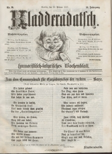 Kladderadatsch, 10. Jahrgang, 22. Februar 1857, Nr. 9