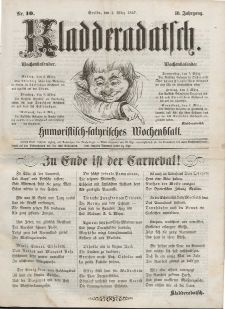 Kladderadatsch, 10. Jahrgang, 1. März 1857, Nr. 10
