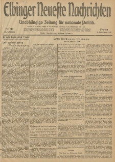 Elbinger Neueste Nachrichten, Nr. 319 Freitag 21 November 1913 65. Jahrgang