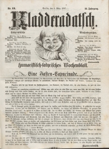 Kladderadatsch, 10. Jahrgang, 8. März 1857, Nr. 11