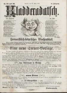 Kladderadatsch, 10. Jahrgang, 29. März 1857, Nr. 14/15