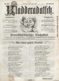 Kladderadatsch, 10. Jahrgang, 26. April 1857, Nr. 19