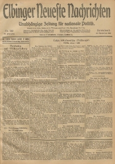 Elbinger Neueste Nachrichten, Nr. 320 Sonnabend 22 November 1913 65. Jahrgang