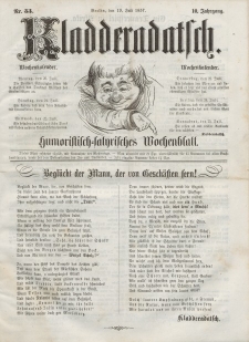 Kladderadatsch, 10. Jahrgang, 19. Juli 1857, Nr. 33