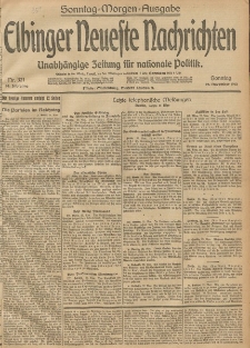 Elbinger Neueste Nachrichten, Nr. 321 Sonntag 23 November 1913 65. Jahrgang