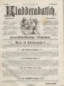 Kladderadatsch, 10. Jahrgang, 16. August 1857, Nr. 38