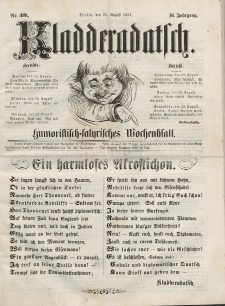Kladderadatsch, 10. Jahrgang, 23. August 1857, Nr. 39