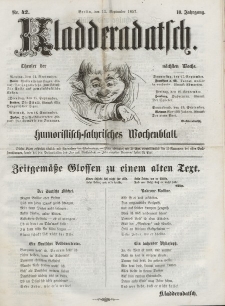 Kladderadatsch, 10. Jahrgang, 13. September 1857, Nr. 42