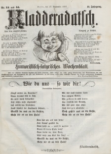 Kladderadatsch, 10. Jahrgang, 27. September 1857, Nr. 44/45