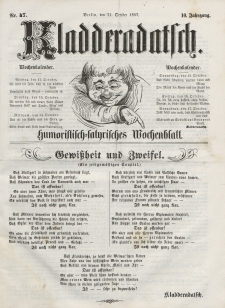 Kladderadatsch, 10. Jahrgang, 11. Oktober 1857, Nr. 47