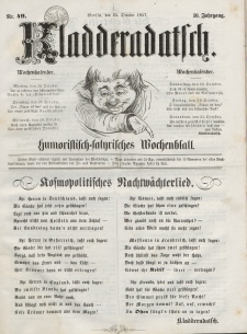 Kladderadatsch, 10. Jahrgang, 25. Oktober 1857, Nr. 49