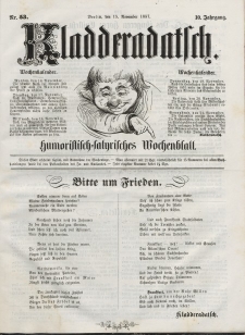 Kladderadatsch, 10. Jahrgang, 15. November 1857, Nr. 53