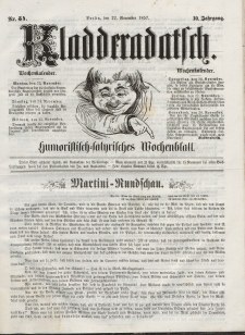 Kladderadatsch, 10. Jahrgang, 22. November 1857, Nr. 54