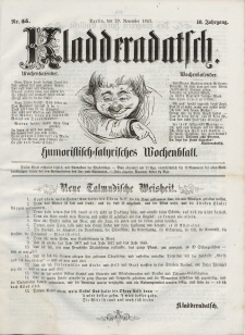Kladderadatsch, 10. Jahrgang, 29. November 1857, Nr. 55