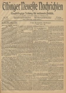 Elbinger Neueste Nachrichten, Nr. 322 Montag 24 November 1913 65. Jahrgang