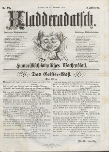 Kladderadatsch, 10. Jahrgang, 13. Dezember 1857, Nr. 57