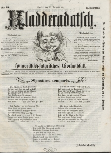 Kladderadatsch, 10. Jahrgang, 20. Dezember 1857, Nr. 58