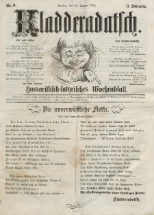 Kladderadatsch, 11. Jahrgang, 17. Januar 1858, Nr. 3